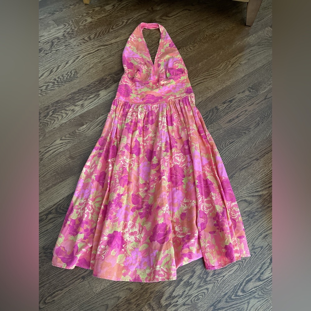 Luna Luz Floral Halter Dress